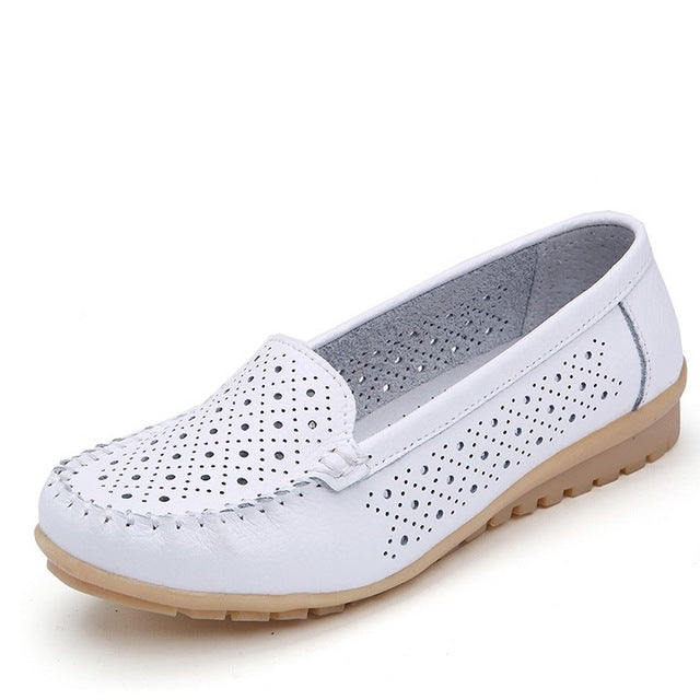 YC Flats Shoes for Women Genuine Leather