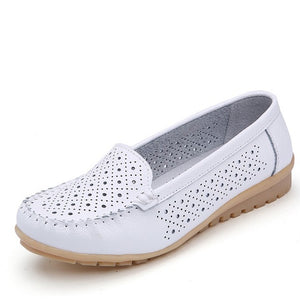 YC Flats Shoes for Women Genuine Leather
