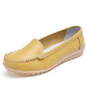 YC Flats Shoes for Women Genuine Leather
