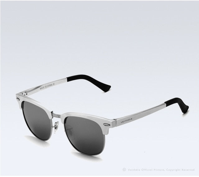 VEITHDIA Retro Unisex Aluminum Magnesium Mens Sunglasses Polarized Vintage Eyewear Accessories Sun Glasses For Men Women 6690
