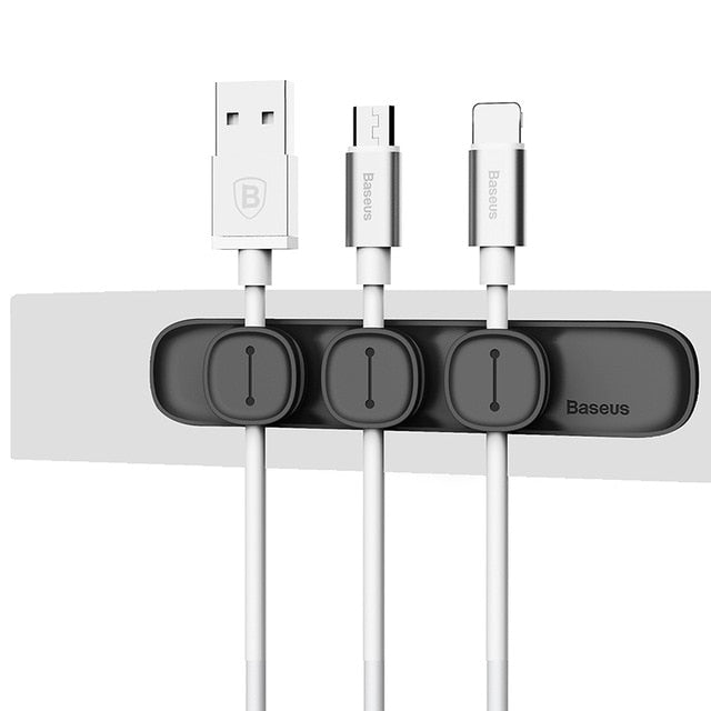 Baseus Magnetic protector Cable Clip Desktop USB Charger Cable Holder Cable management