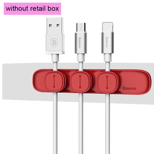 Baseus Magnetic protector Cable Clip Desktop USB Charger Cable Holder Cable management