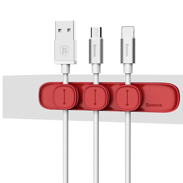 Baseus Magnetic protector Cable Clip Desktop USB Charger Cable Holder Cable management
