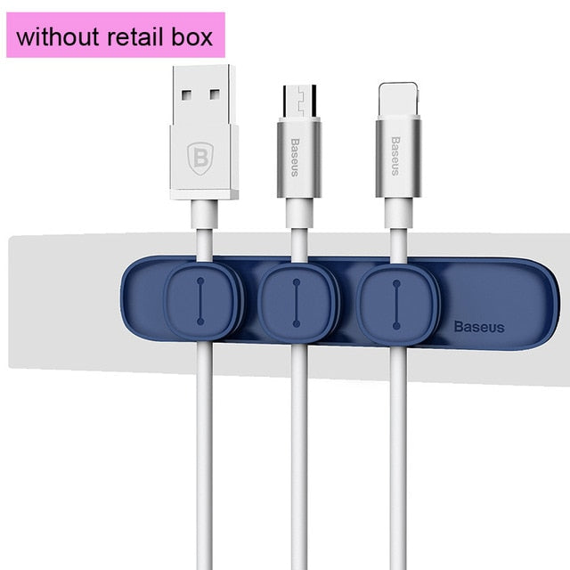 Baseus Magnetic protector Cable Clip Desktop USB Charger Cable Holder Cable management