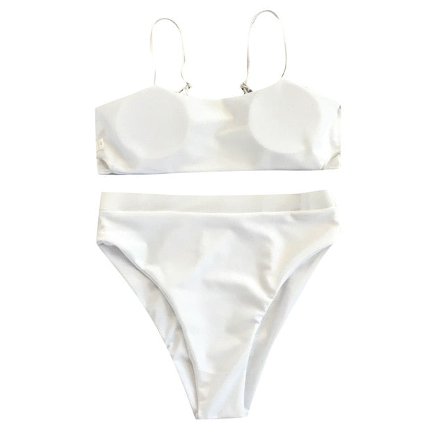 Sexy Bikini Set Women Swimwear 2019 Push Up Padded Bandeau Brazilian Beachwear Biquini Swimsuit Women Beachwear Bathing Suit